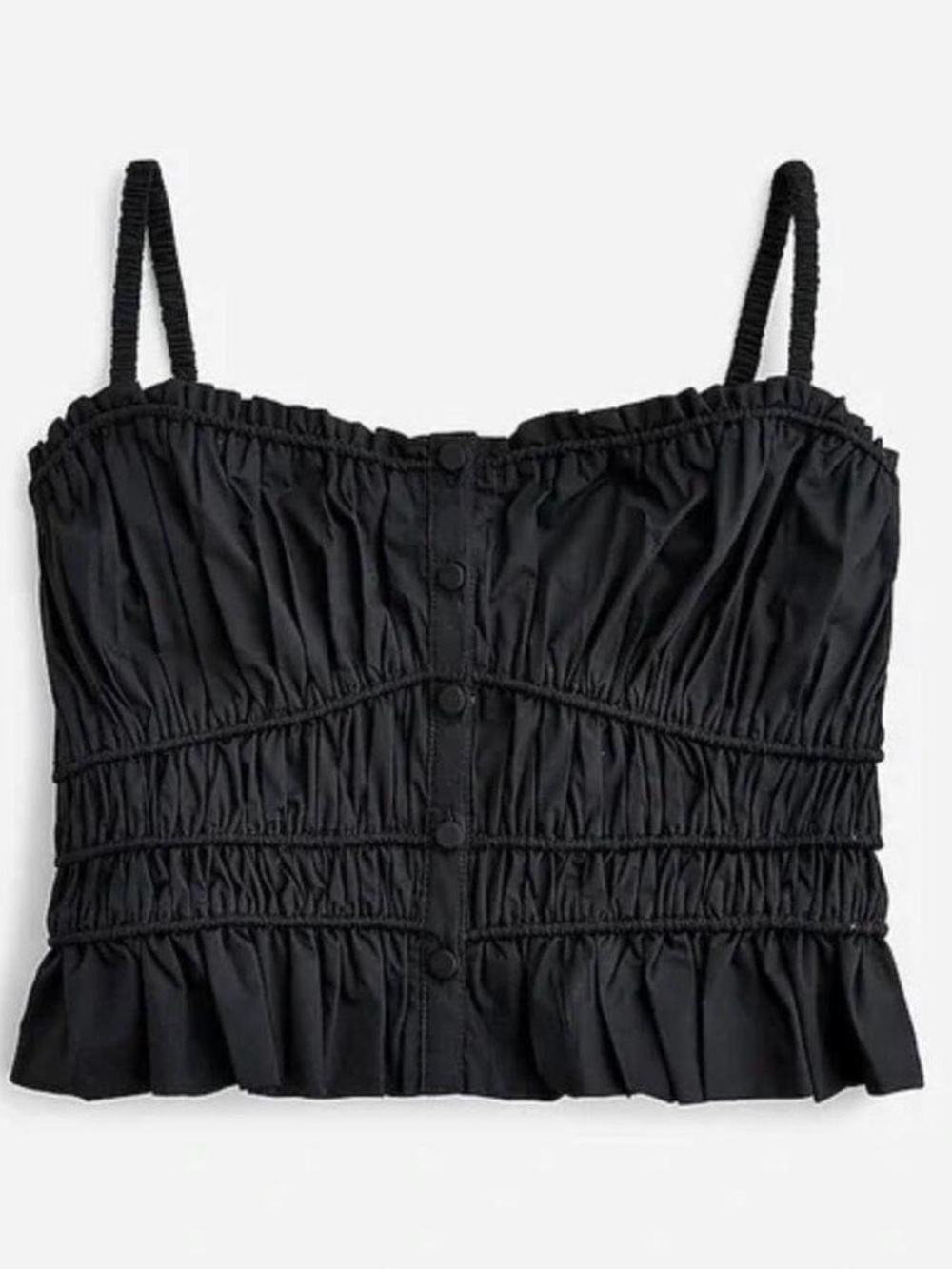 J crew rushed button spaghetti strap top